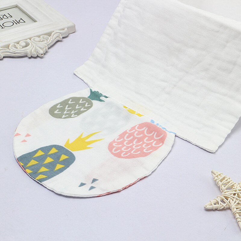 Tecknad fågel kanin elefant djur bebis spädbarn handduk svettabsorberande torkduk bomull dagis svettabsorberande handduk: Ananas