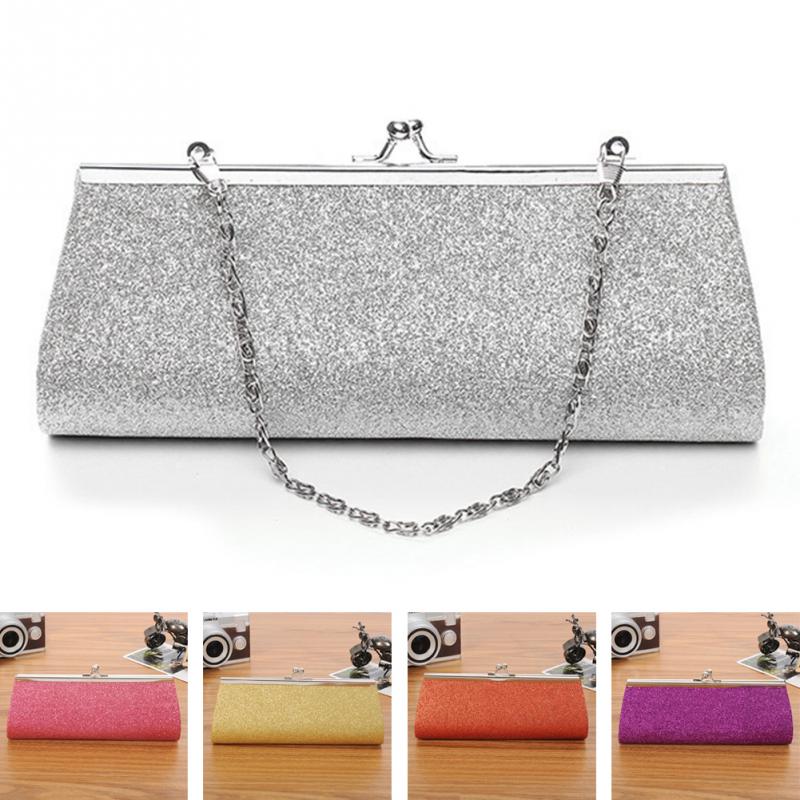 Bolso de mano de señora nueva de brillante para mujer, bolso de mano brillante para de noche, boda, banquete nupcial, bolso de hombro con cadena