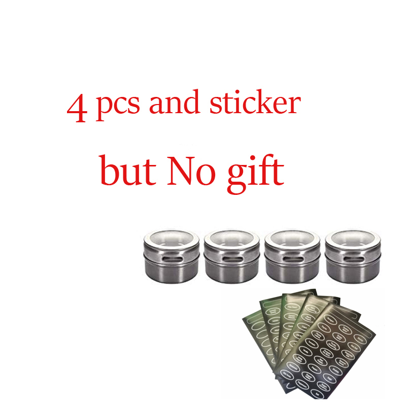 Gougu Magnetische Spice Potten Container Set Met Labels Stickers Pen Kruiden Fles Peper Opslag Gunst Van Elefants: 4pcs