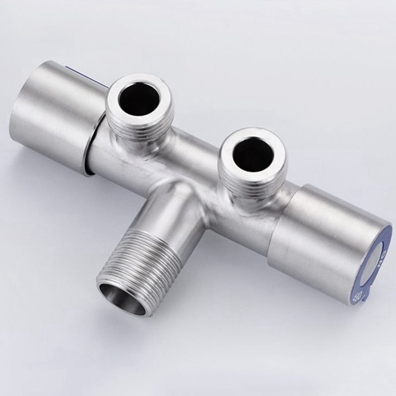 Stainless Steel Angle Valve Household Modern Simplicity 20mm Interface Double Control Independent Toilet Accessories Angle Valve