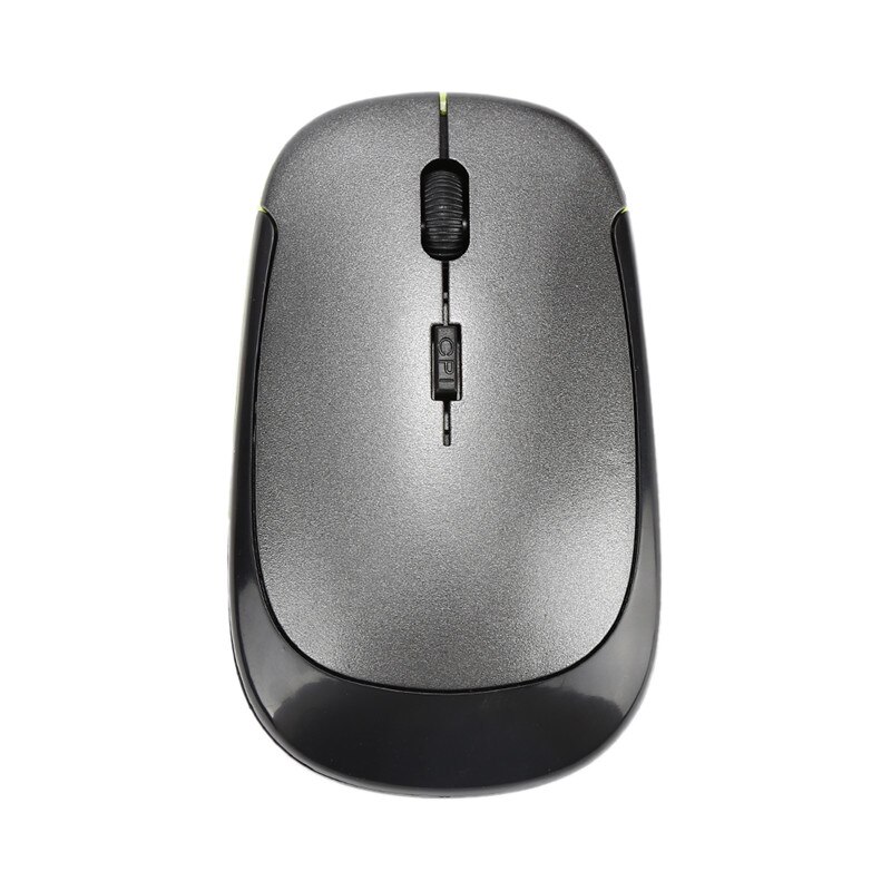 Centechia 2.4 GHz draadloze muis Usb-ontvanger ultradunne Slim Mini Draadloze Optische Muis Muizen voor Laptop PC Optische Gaming muis: Grijs