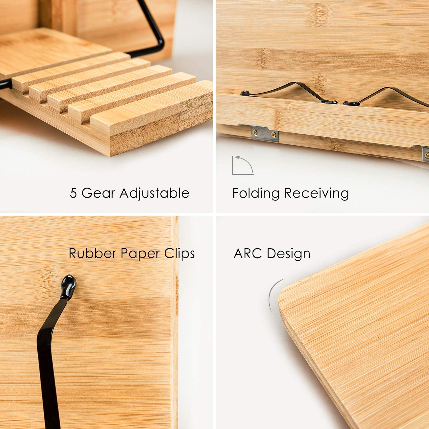 Verstelbare Reading Rest Tablet Kok Thuis Studeerkamer Boek Houder Opvouwbare Kookboek Stand Pagina 'S Vaste Keuken Boekensteunen Plank Hout