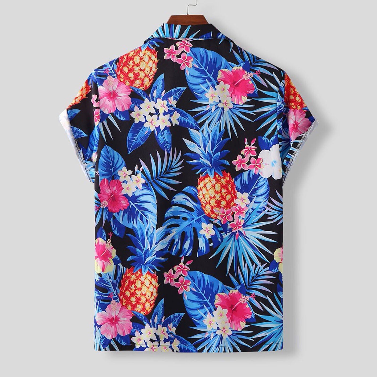 Mens Vintage Ethnic Style Printing Shirts Loose Short Sleeve Casual Shirt Daily Wearing Hawaiian Beach Top Chemise Homme