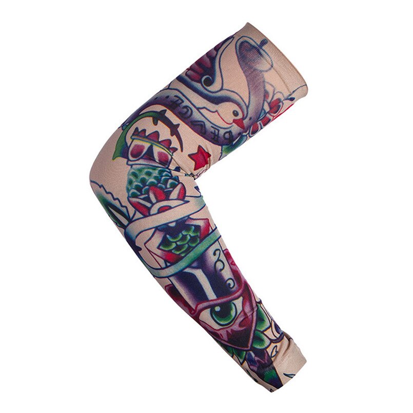 Outdoor Fiets Fietsen Doeken Nylon Elastische Tattoo Mouwen Ontwerpen Lichaam Arm Kousen Tatoo Cool A2: E