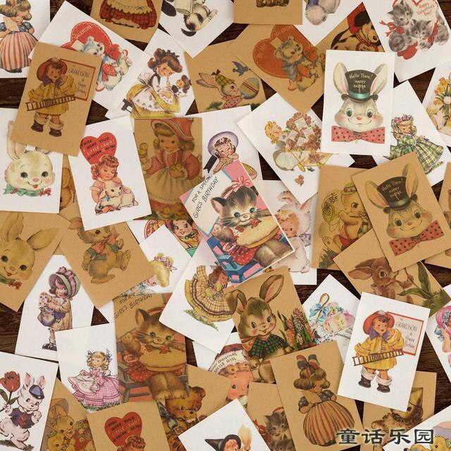 80 Sheets Vintage Scrapbook Material paper Set Decorative collage material Background paper For DIY Scrapbooking Diary Album Art: 4