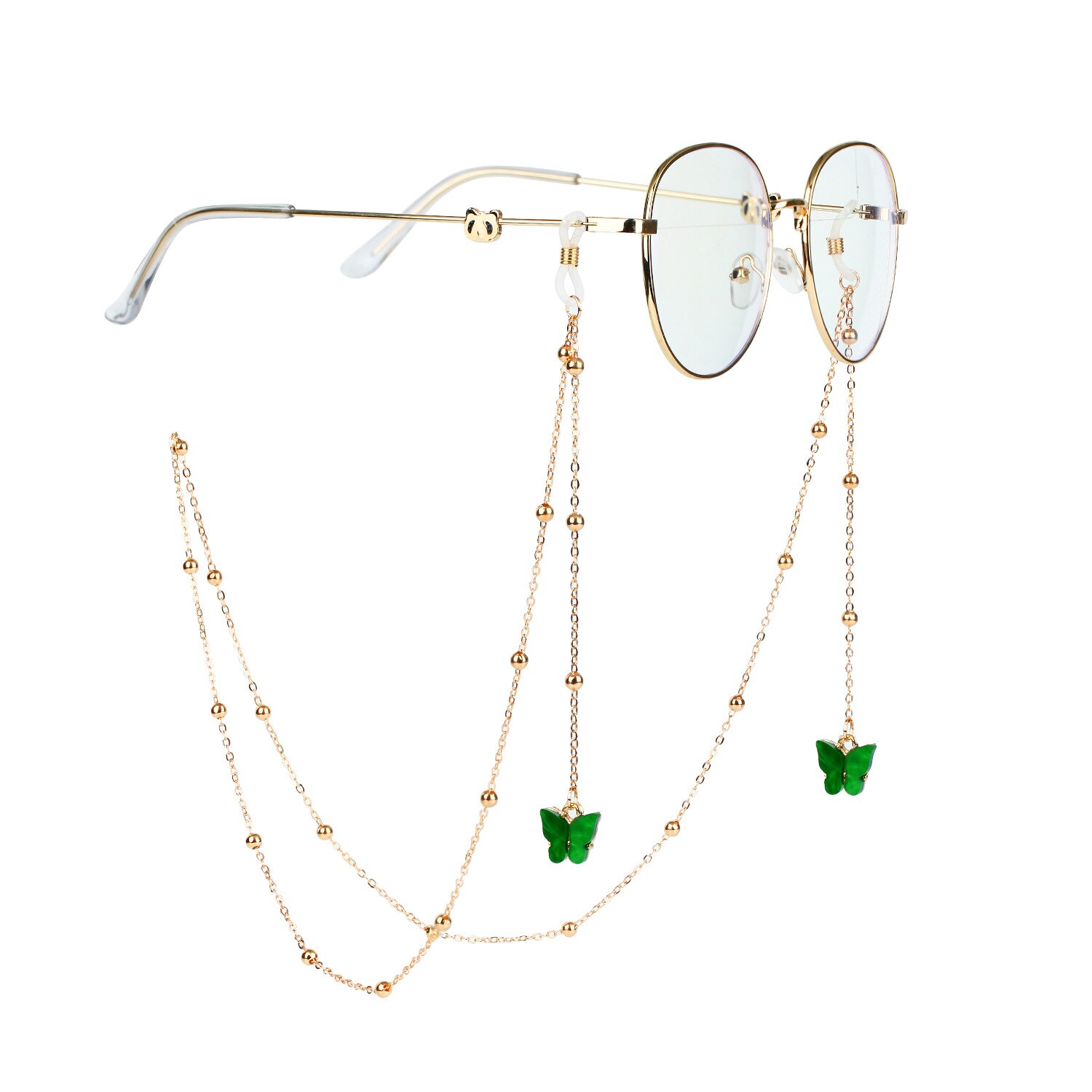 Correa de mariposa para gafas, cordones de cadena para gafas de sol, soporte para cuello, cordón para gafas, accesorios de cadena de Metal, 1 ud.