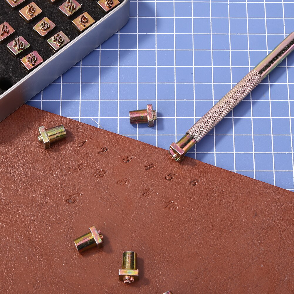 26 Alphabet Numbers Zinc Alloy Stamping DIY Leather Punch Tool English Letters Symbols Metal Printing Set Engraving Craft