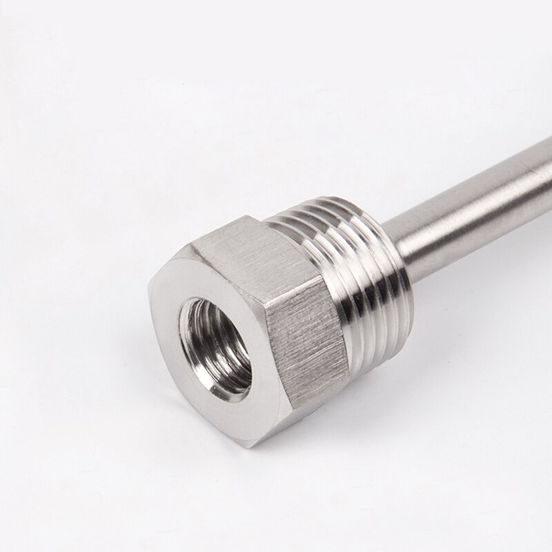 130mm termobrønner, gjenger 1/2 "  (dn15)  rustfritt stål 304 vanntette soltemperatursensor