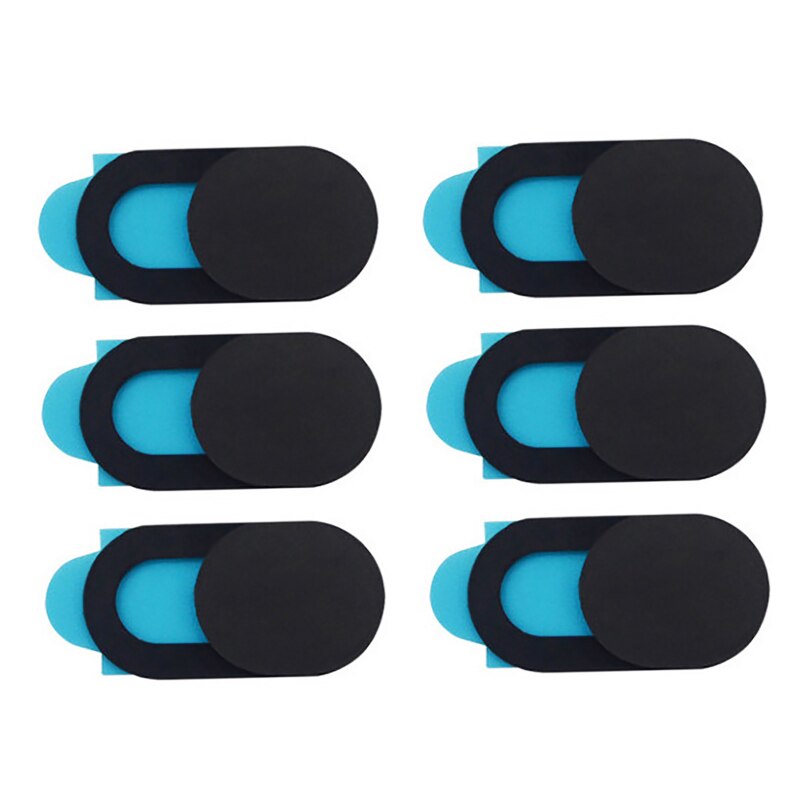 Camera Privacy Protection Cover Oval Ultra Slim Stronger Glue Privacy Online More Easy To Use Robust Sliding Cover Black White: Black 2