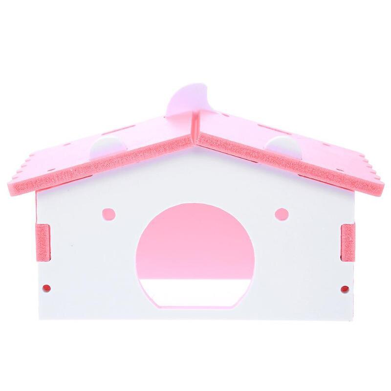 1 Pcs Luxe Hamster Huis Swing Speelgoed Glijbaan Hamsters Nest Loft Bed Kooi Nest Huisdier Egel Kasteel Klim Speelgoed Kleine huisdier Huis: plum