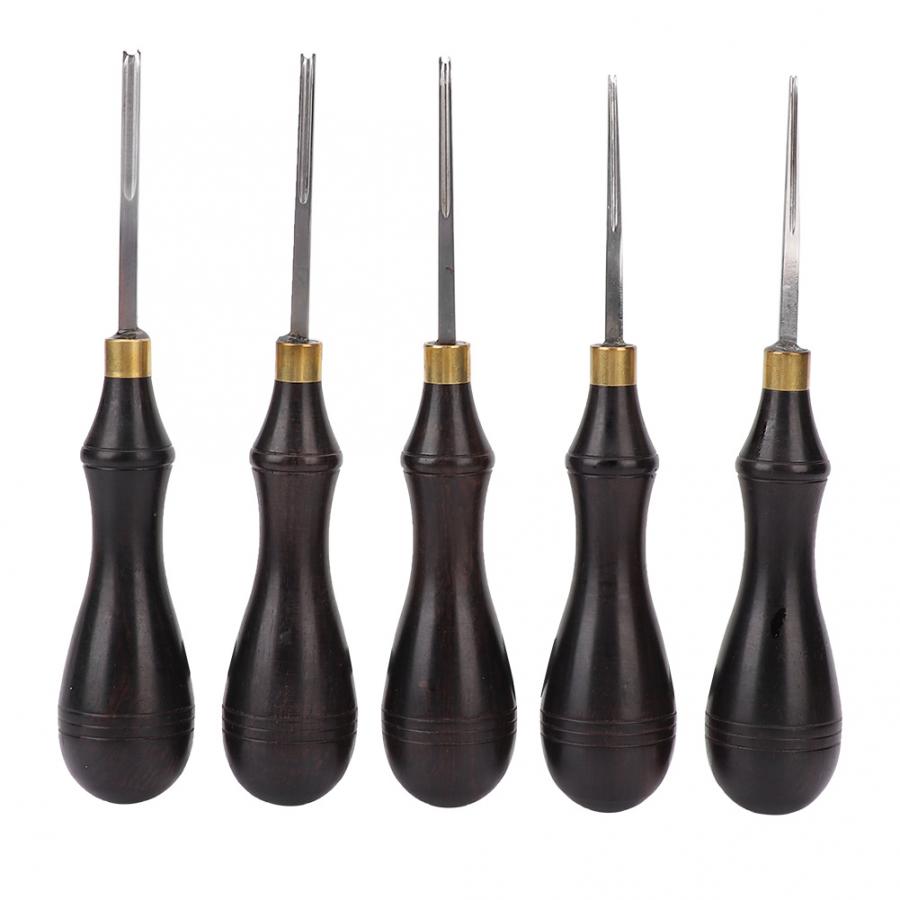 Lederen Rand Blade Ebbenhouten Handvat Diy Leather Craft Edger Trimmen Tool Beveling Skiving Snijden Lederen Craft Rand Beveller Tool: 1.8 mm