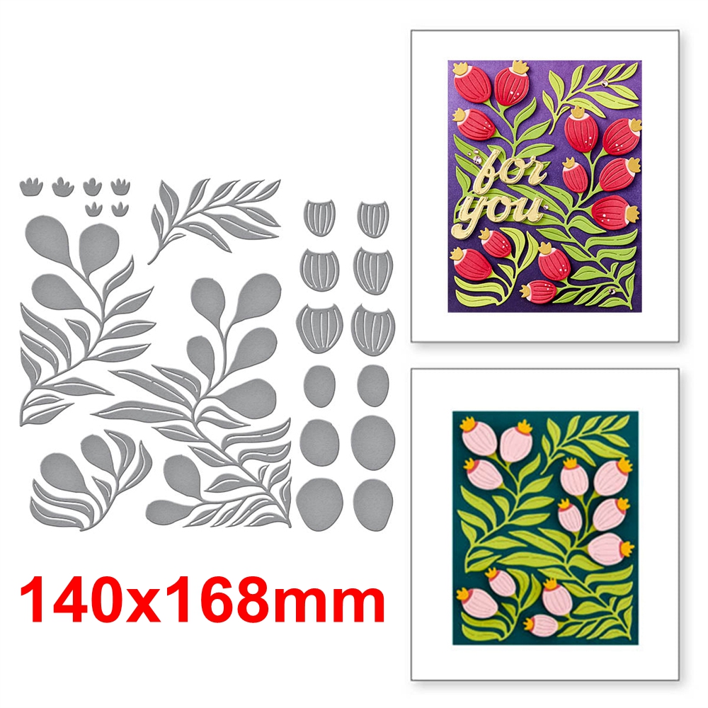 Troqueles de corte de Metal para álbum de recortes, ventana de flores, conejo de pascua, número de cesta, maceta de abeja, álbum de recortes, fabricación de álbumes de tarjetas, plantilla de manualidades DIY, 2024: Caqui oscuro