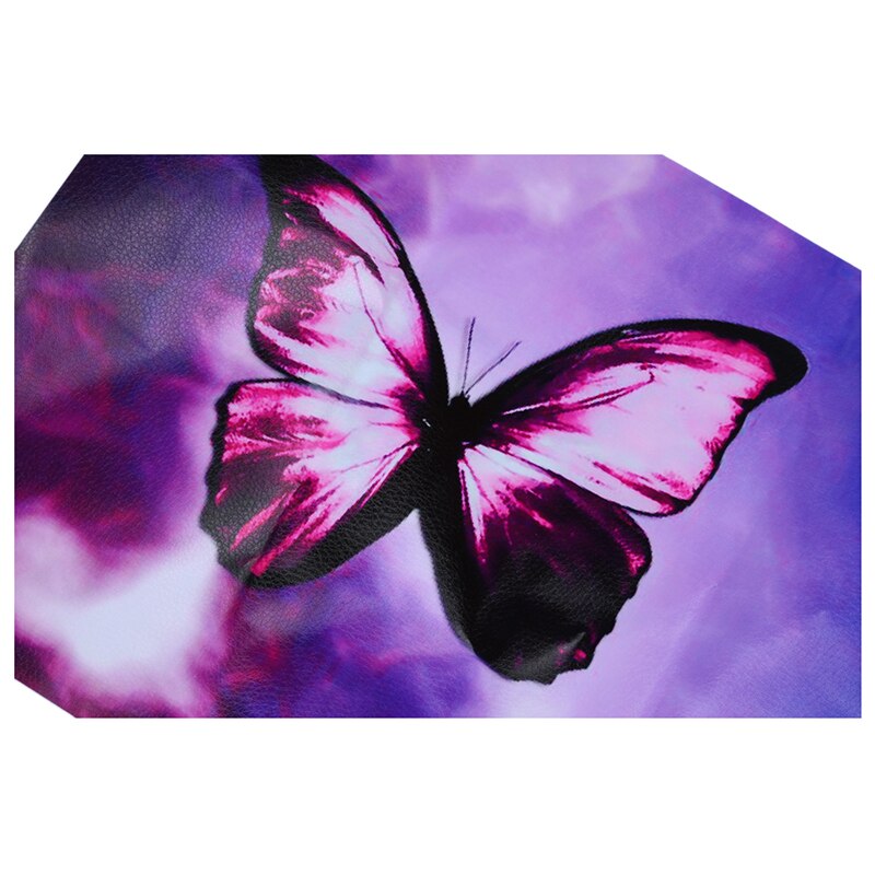 Paarse Vlinder Bloem Swirl Decoratieve Sticker Decal Voor 14 Laptop Pc
