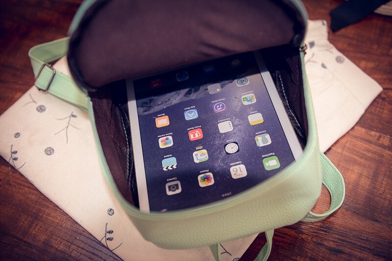 College Wind Mini Schoudertas Pu Leer Mode Meisje Snoep Kleur Kleine Rugzak Vrouwen Tas