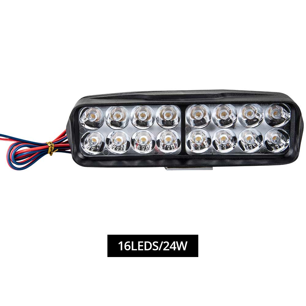 AmmToo Motorcycle Headlight LED Fog Spotlight 4WD 16LED For Car Motorcycle Tractor Light Off Road SUV Working Lamp ATV 12V 24V: 1Pcs 16Led