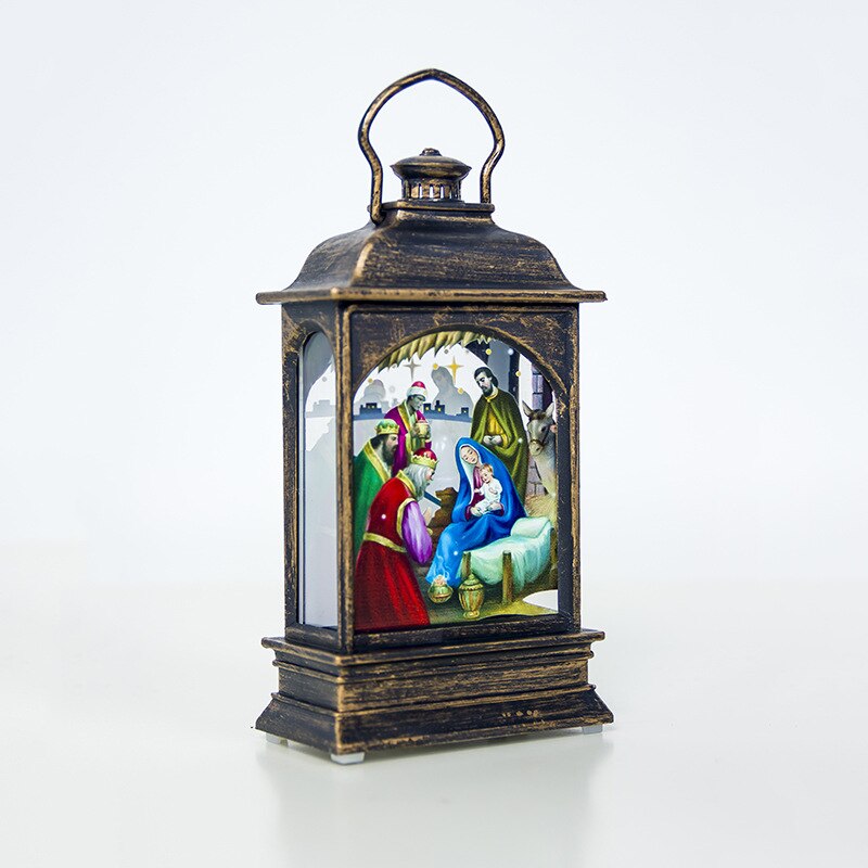 Lanterne Led élan/neige/père noël , décoration de fête de noël, maison, extérieur, fournitures de fête: 3