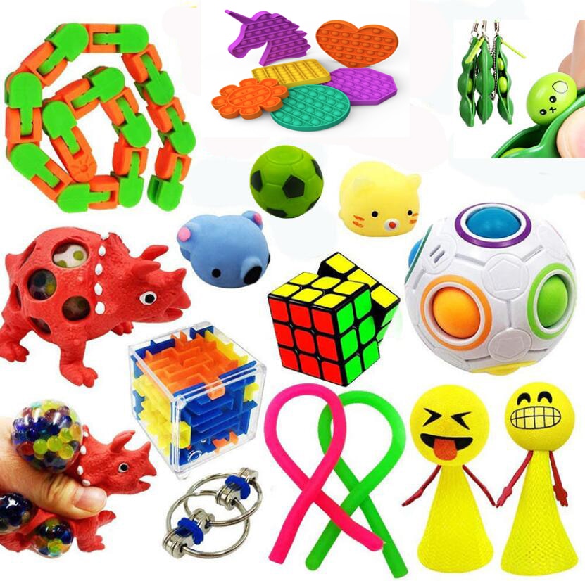 1PC zabawki typu Fidget antystresowy Simpel Dimpel Popit piłeczka antystresowa wycisnąć zwierząt Peapod Relief stres Fidget Bean zabawki