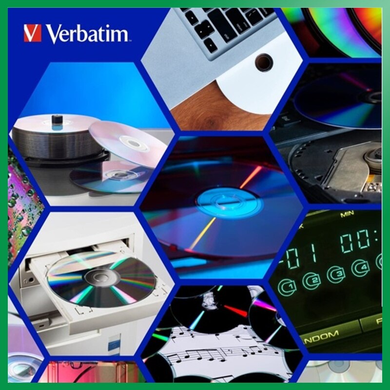 VERBATIM-paquete 43550 virgen DVD + R, 4,7 Gb, 16 20 Min, flexible, para grabación y grabación de música, soporte óptico, grabadora de respaldo, reproductor de vídeo, regrabable, audio, fotografía digital