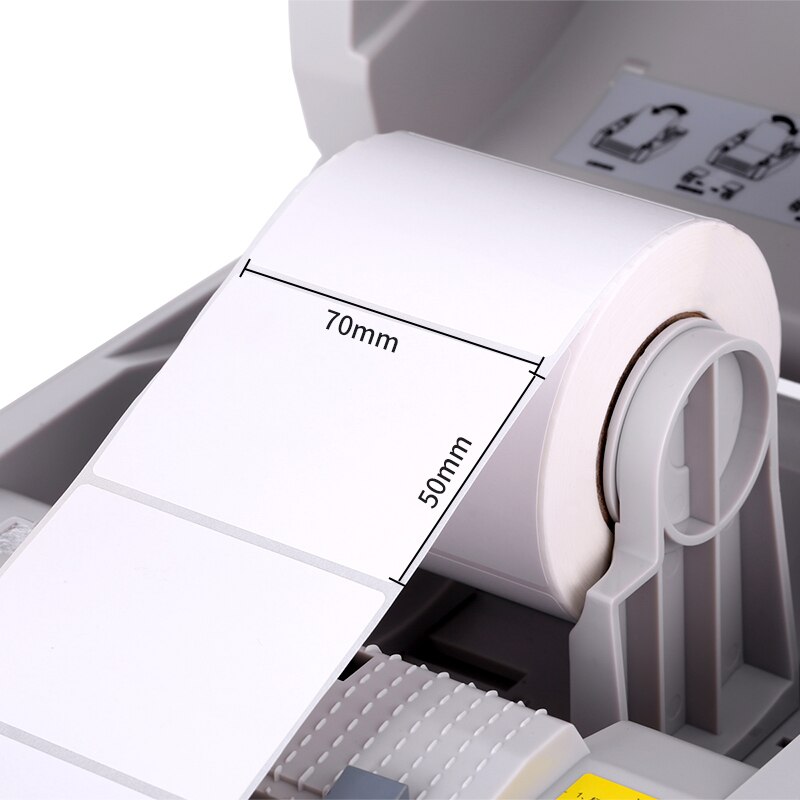 Termosensitivt trykt papir tre-bevis trykpapir etiket papir prisetiket modtagelse stregkode faktura termosensitivt papir: 70 x 50 mm 500 ark
