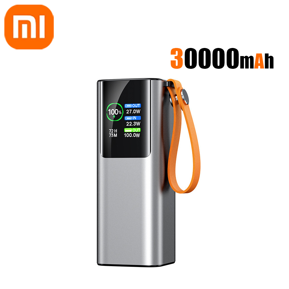 Xiaomi 165w 50000 mah powerbank bärbar pd externt batteri led powerbank för macbook pro för ipad snabbladdningsstation: Röd