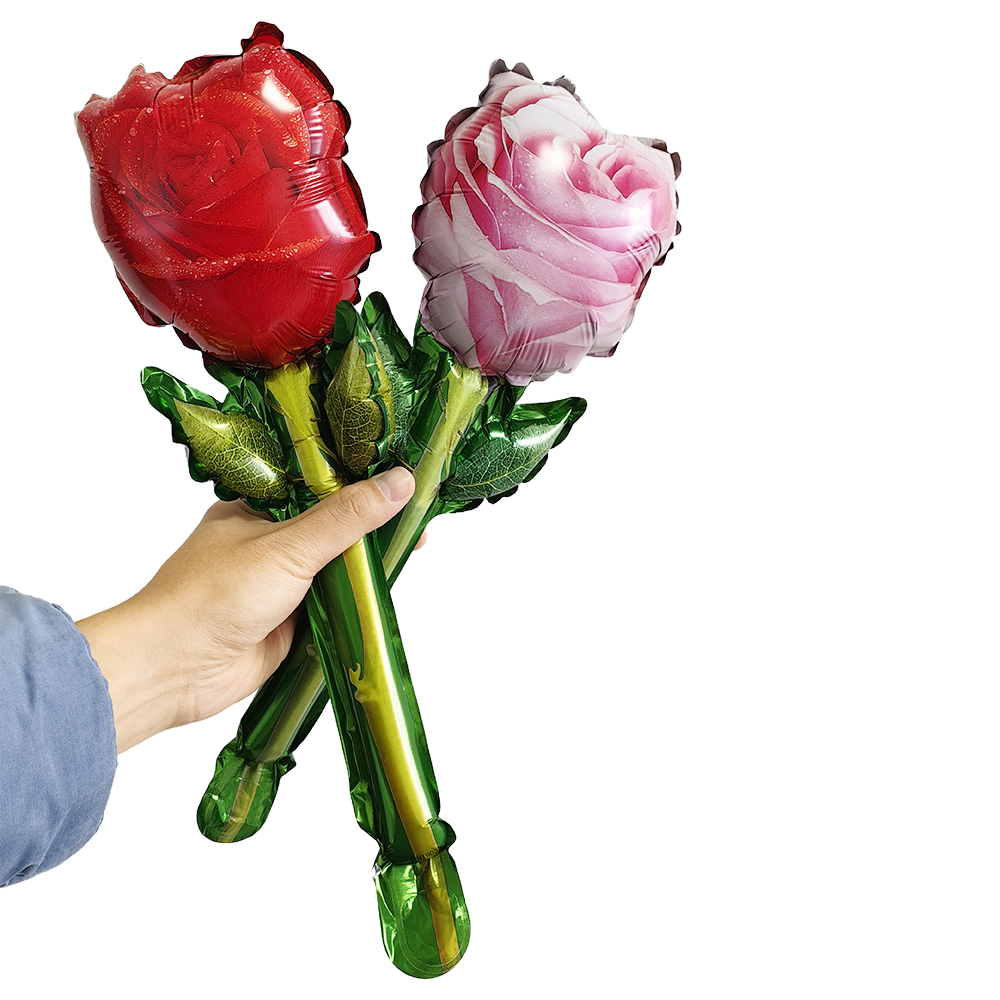 10pcs Mini Rose Flower Balloons Rose Shaped Balloons Birthday Wedding Balloon Mother's Day Decoration Baby Shower Party Supplies