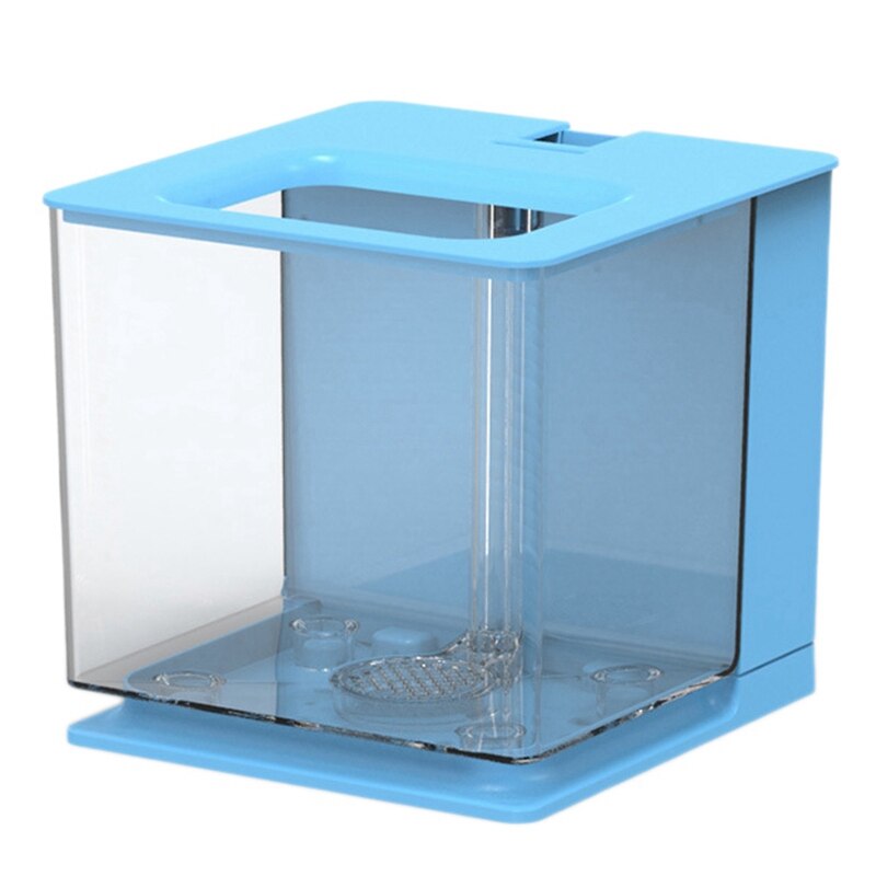 Betta Fish Tank Aquarium Fish Tank Easy to Change the Water Acrylic Plastic Self-Cleaning Small Fish Tank