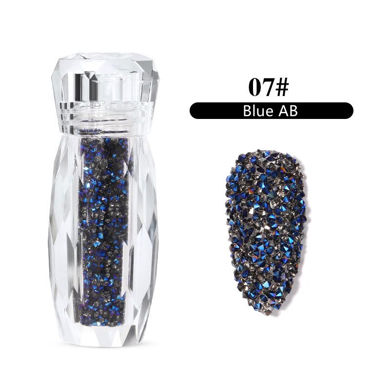 1mm diy ab mini lille glas negle rhinestone perler micro nisse krystal glitter negle kunst dekoration manicure tilbehør: 07