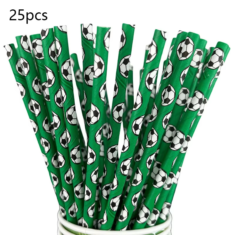 Voetbal Verjaardag Wegwerpservies Voetbal Papieren Borden Kopjes Servetten Tafelkleed Banner Sport Voetbal Thema Feestdecoratie: Army Green