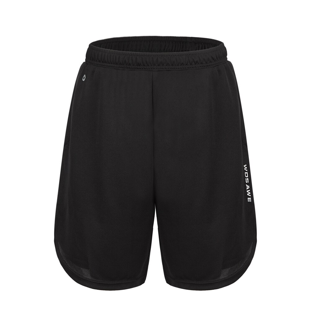 Wosawe sommersykkelshorts herre 2 i 1 med gelpolstret dobbeltdekk hurtigtørkende mtb-shorts løs passform sykkel støtsikker shorts: Svart / Xl