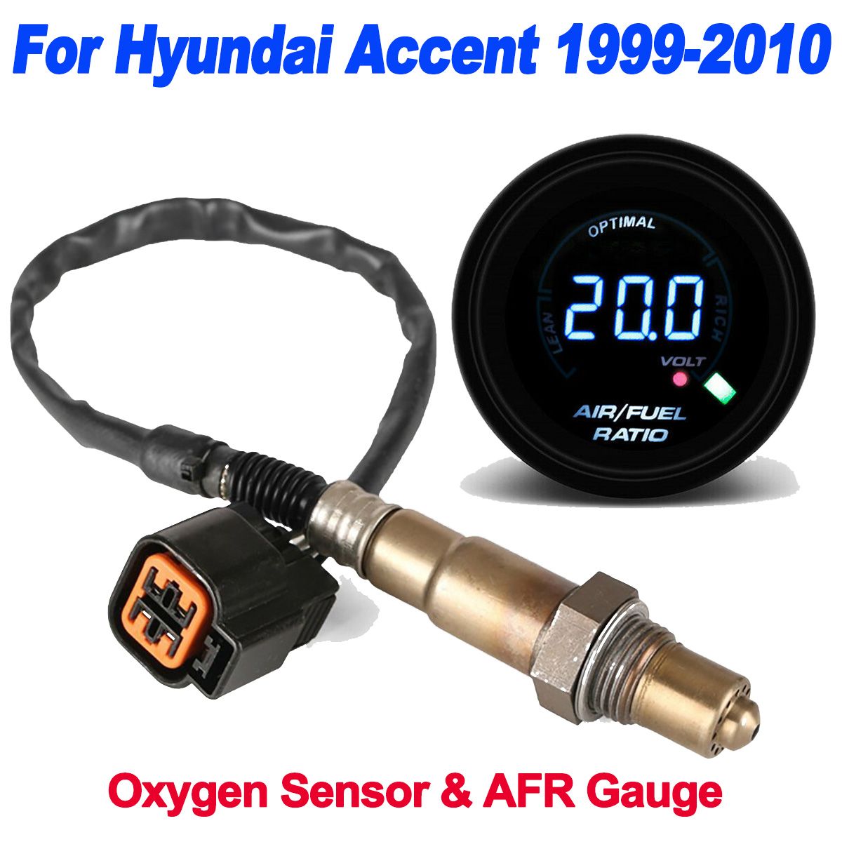 Dynoracing 52mm Digital Air Fuel Ratio Gauge Narrowband O2 Oxygen Sensor For Hyundai Accent 1999 Auto Car 3921022610