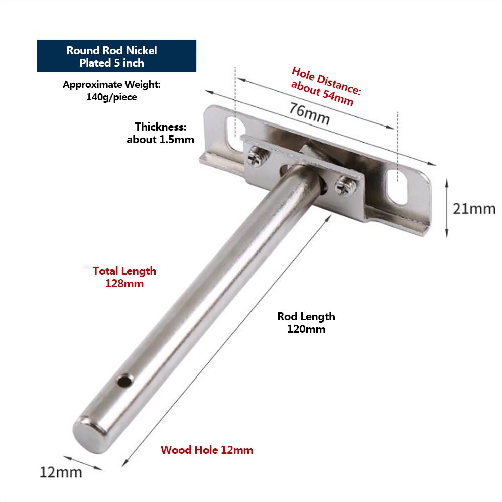 2Pcs DIY Invisible Floating Shelf Brackets Adjustable Blind Shelf Floating Support Brackets Concealed Mount for Home Wall: Cylindrical-5 inch