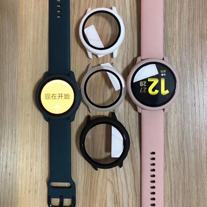 Vetro + custodia per Samsung Galaxy Watch Active 2 44mm/40mm All Around Cover paraurti protezione dello schermo Galaxy Watch Active 2 44mm 40mm
