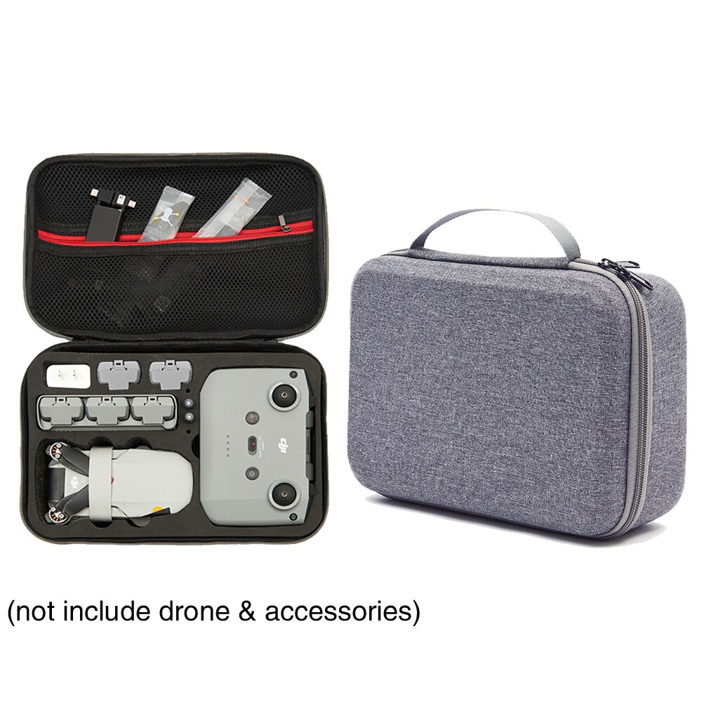 Tragen fallen für DJI Mavic Mini 2 Tragbare Mini Tasche Handtasche Koffer Schulter Kasten für DJI Mavic Mini 2 fallen Drohne Zubehör: grau-Schwarz innere