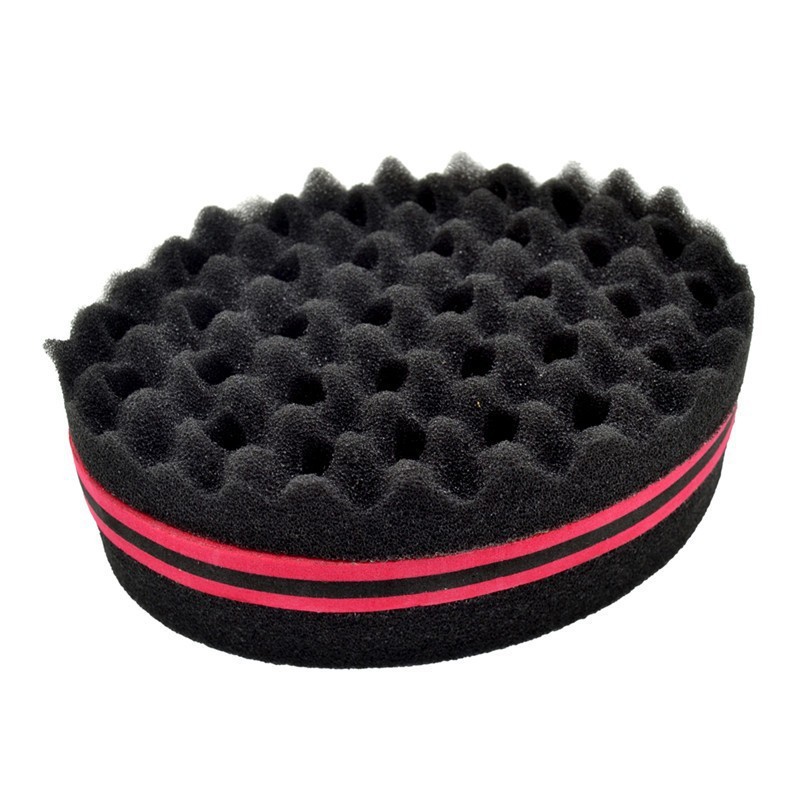 Peluquería para hombres, trenzador de pelo, guantes de esponja torcidos, estilismo africano, tenedor, peine, rizos de pelo, espuma para salón, herramientas de peluquería: Rojo rosado