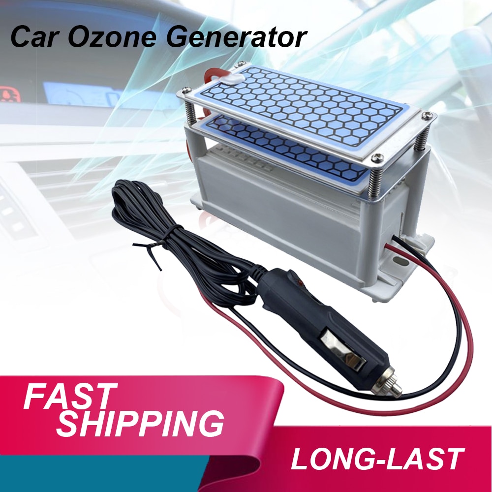 Ozone Generator Car 10g Portable Ozone Generator Air Purifier Ozonizer Sterilizer for Car Home Double Ceramic Ozone Generator
