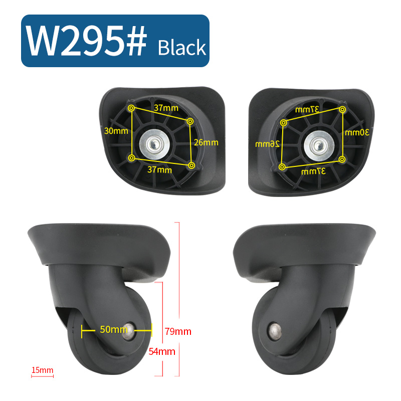 1 Pair of Universal Luggage Wheel Replacement Silent Balanced Wear-Resistant Universal Caster Luggage Accessories: Beige