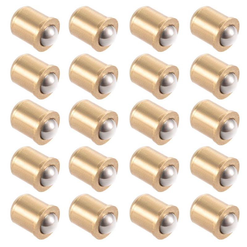 5mm Ball Dia Brass Electroplating Door Cabinet Ball Catch Latch Closures 20pcs: Default Title