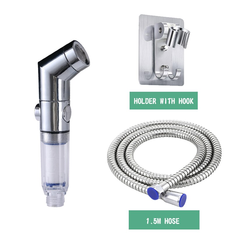 Zhangji Hoge Druk Filter Bidet Sproeier Multifunctionele Spoelen Nozzle Draagbare Spray Guntoilet Sproeier Douche Kit Bidet Kraan: Donker Kaki