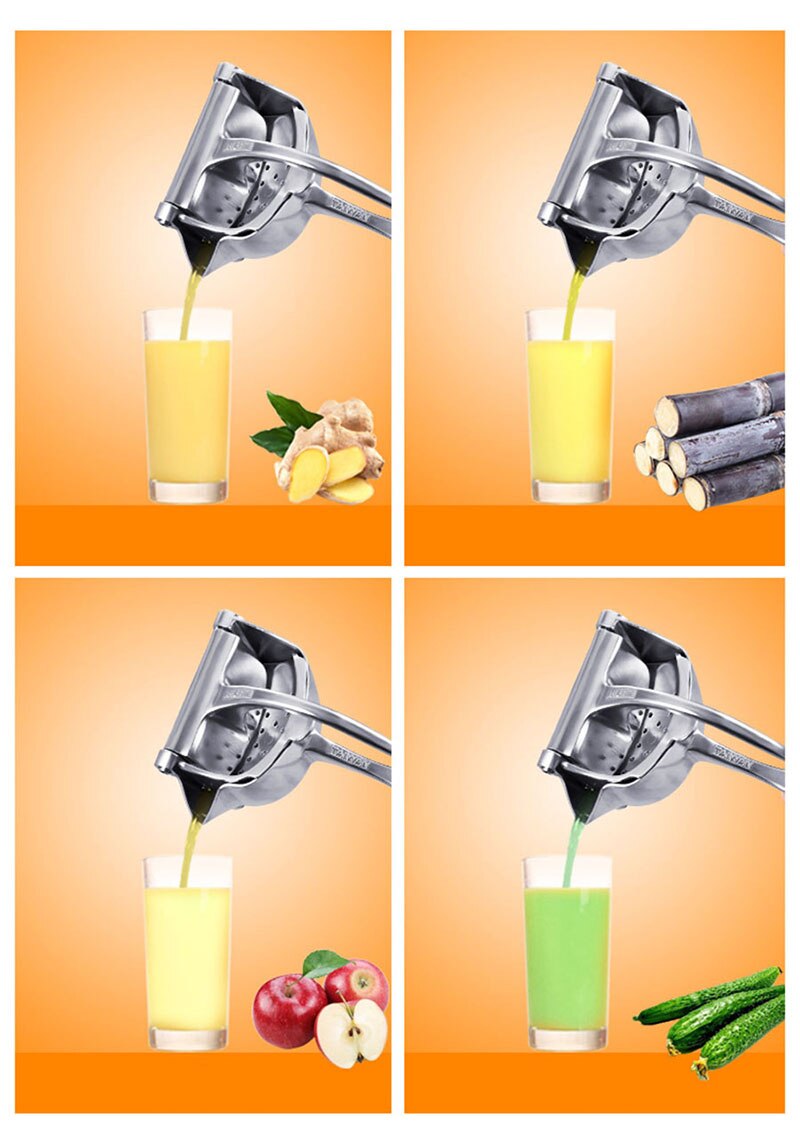 Manual Juicer Aluminum Alloy Hand Press Juicer Pomegranate Orange Lemon Sugar Cane Juice Kitchen Fruit Tool