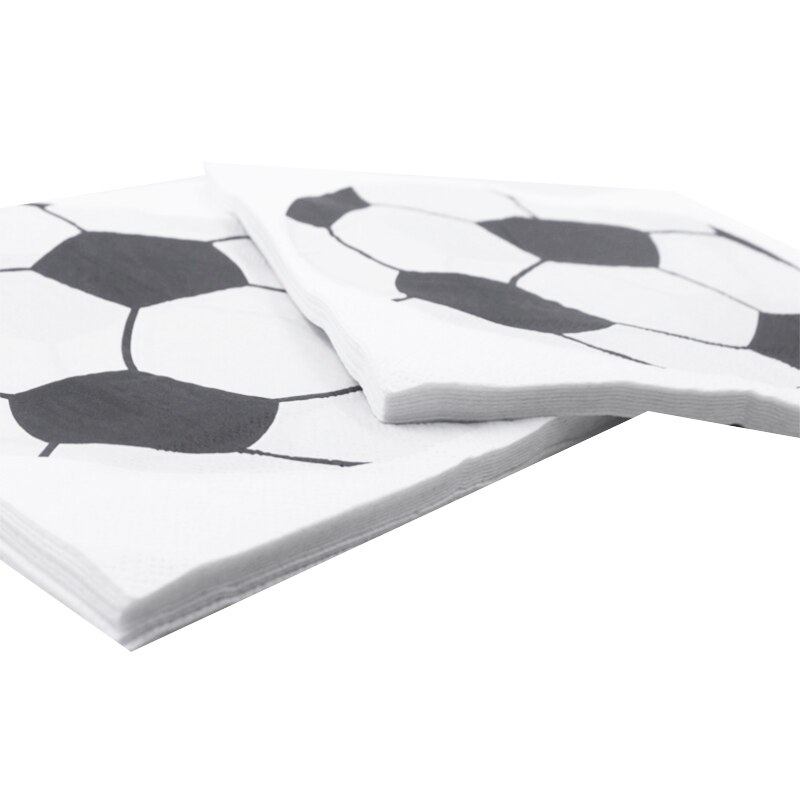 100 Stuks Gedrukt Feature Voetbal Patroon Papier Servetten Voor Event Party Decoratie Tissue Papieren Handdoeken Dagelijkse Benodigdheden