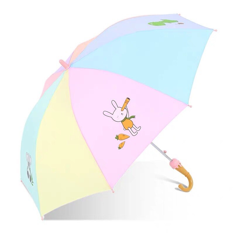 Børn paraply børn tegneserie langt håndtag regn paraply dyr udskrive søde paraply til dreng pige solbeskyttelse barns værktøj: 2
