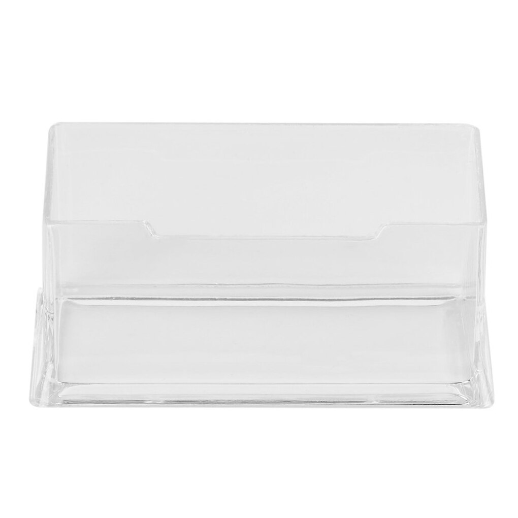 1Pcs Clear Desk Plank Opbergbox Display Stand Acryl Plastic Transparante Desktop Visitekaarthouder