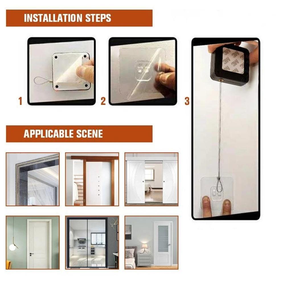 Door Closer Punch-Free Automatic Sensor Door Closer Universal Door Closer Automatic Organizer Sliding Door Closer