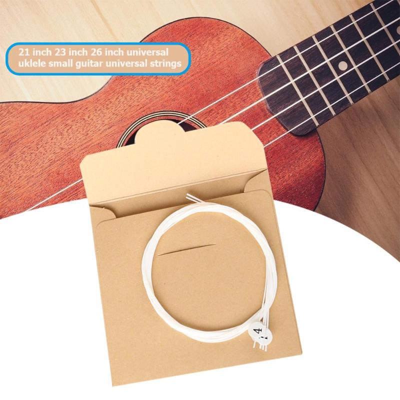 Hållbara strängar multifunktions bärbar 4x nylon ukulele strängersättningsdel för 21 23 26 tums stränginstrument