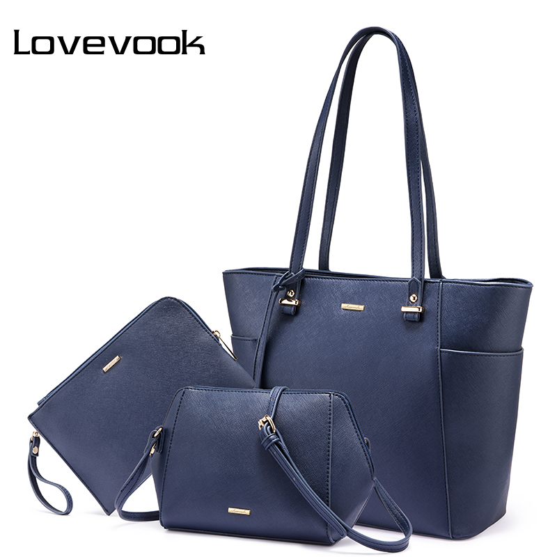 LOVEVOOK Purses For Women,Satchel Handbags Tote Bag, Black Pu
