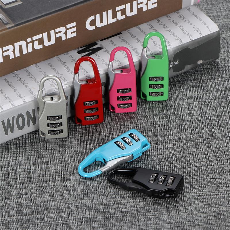 3 Dial Digit Mini Coded Keyed Anti-Theft Locks Suitcase Metal Code Lock Multi Colors Safe Combination Padlock Theft Protection