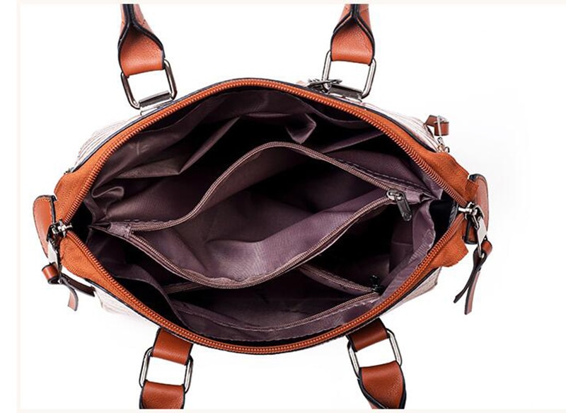 SMOOZA 4PS femmes sacs ensemble de luxe Crocodile femme sacs à main en cuir PU sacs à bandoulière gland Composite sacs sac de messager