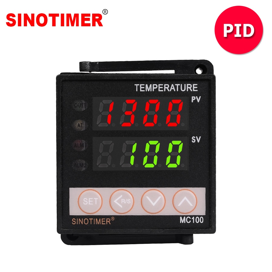 Thermostat universel, entrée PT100 K, régulateur de température numérique PID, sortie relais pour chauffage et refroidissement