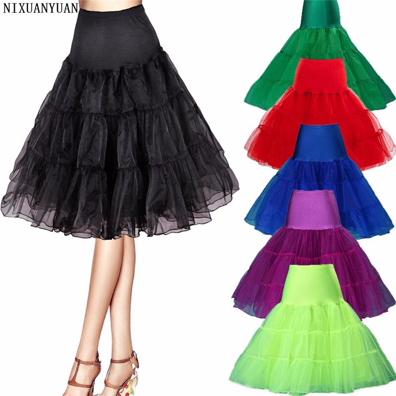 Sommer Kurz Organza Petticoat Krinoline Jupon Ballkleid-hochzeits-Petticoat Hochzeit Zubehör Reifrock Unterrock Rockabilly Ballettröckchen