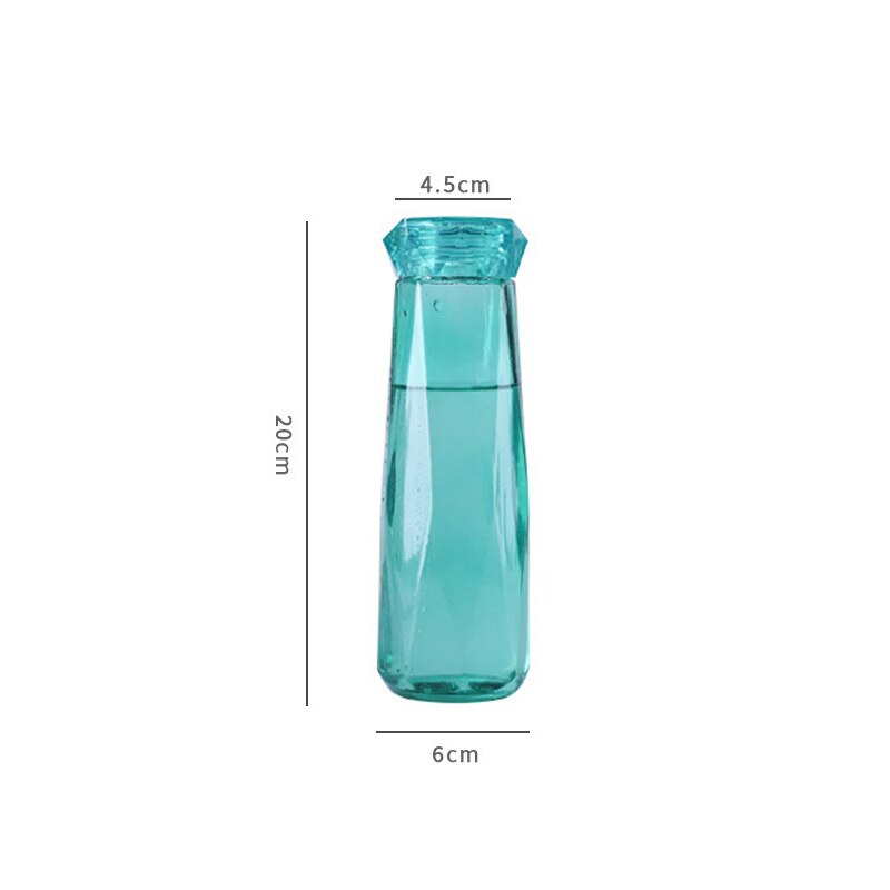 Gebühr Kristall Diamant Wasser Flasche bap Frei 420ML Glas Sport Flasche botella de agua Leck nachweisen draussen Reise Flasche für Mädchen: 04